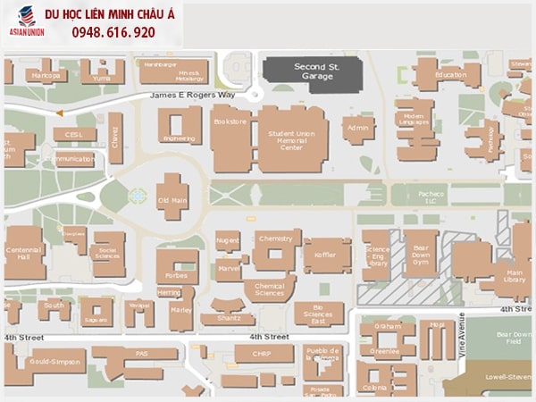 Sơ đồ trường Đại học Arizona