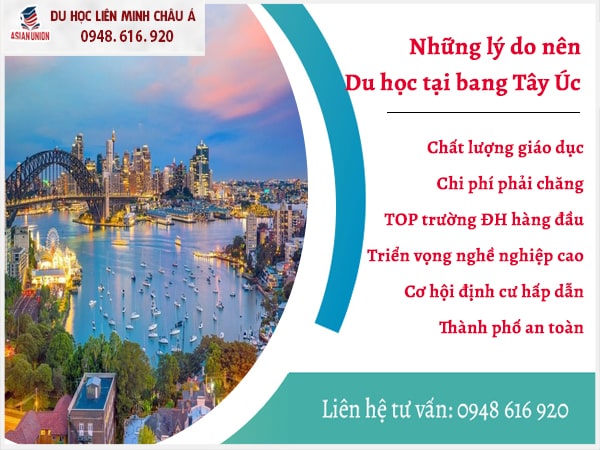 Những lý do nên du học tại bang Tây Úc