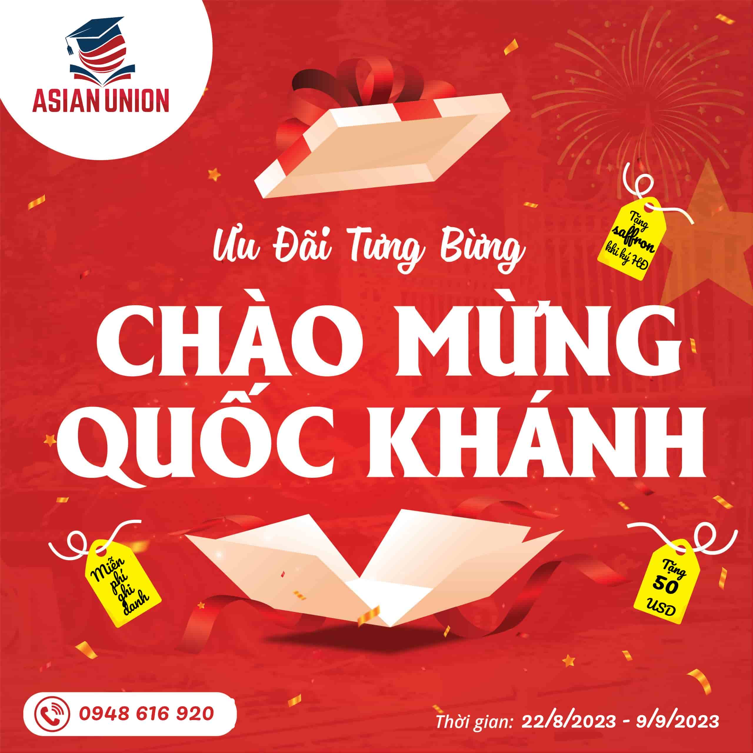 Ưu đãi tưng bừng chào mừng Quốc Khánh