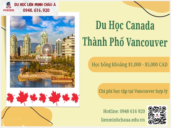 Chi phí du học Canada thành phố Vancouver