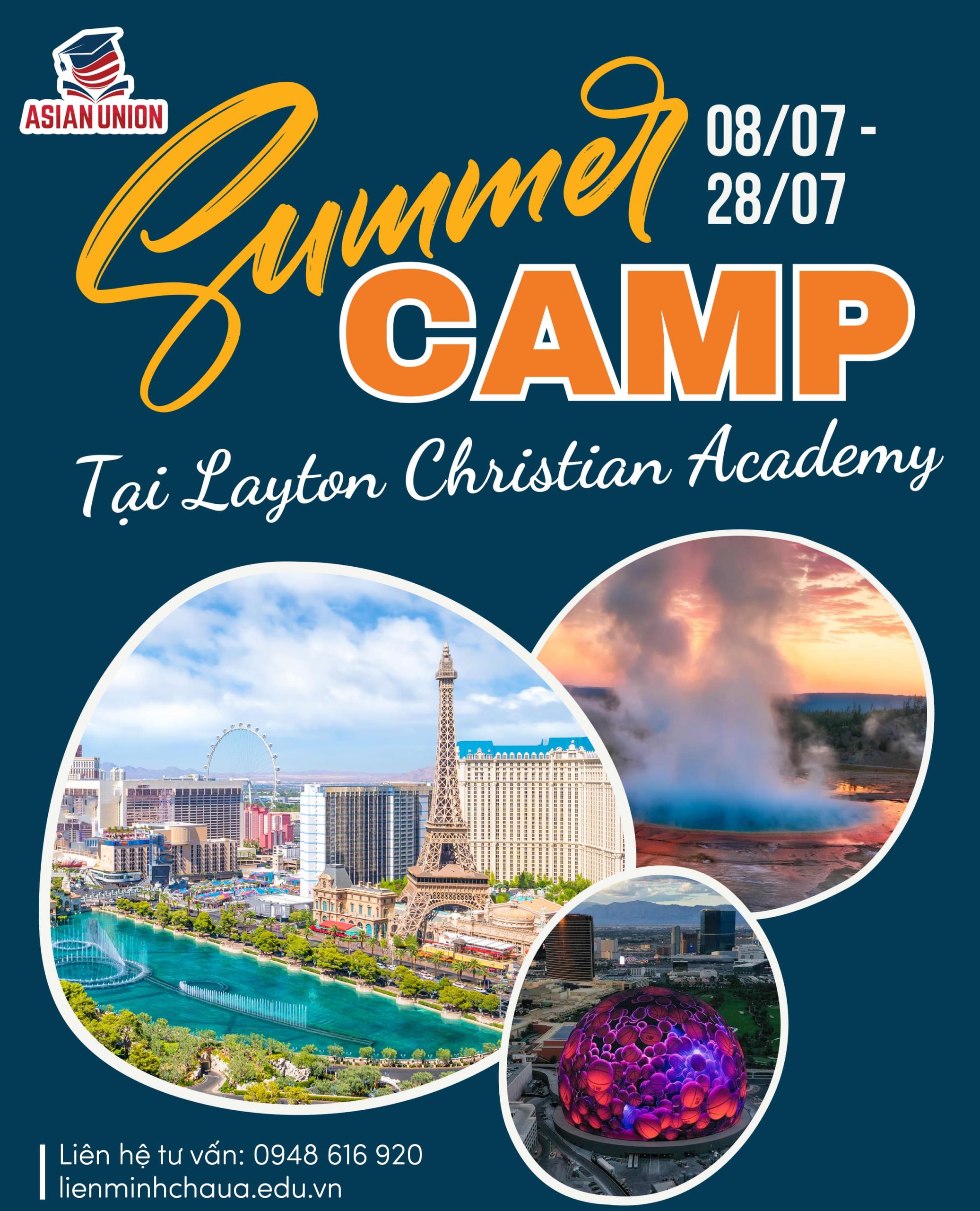 Trại hè Mỹ 3 tuần của tổ chức ABC tại trung học Layton Christian