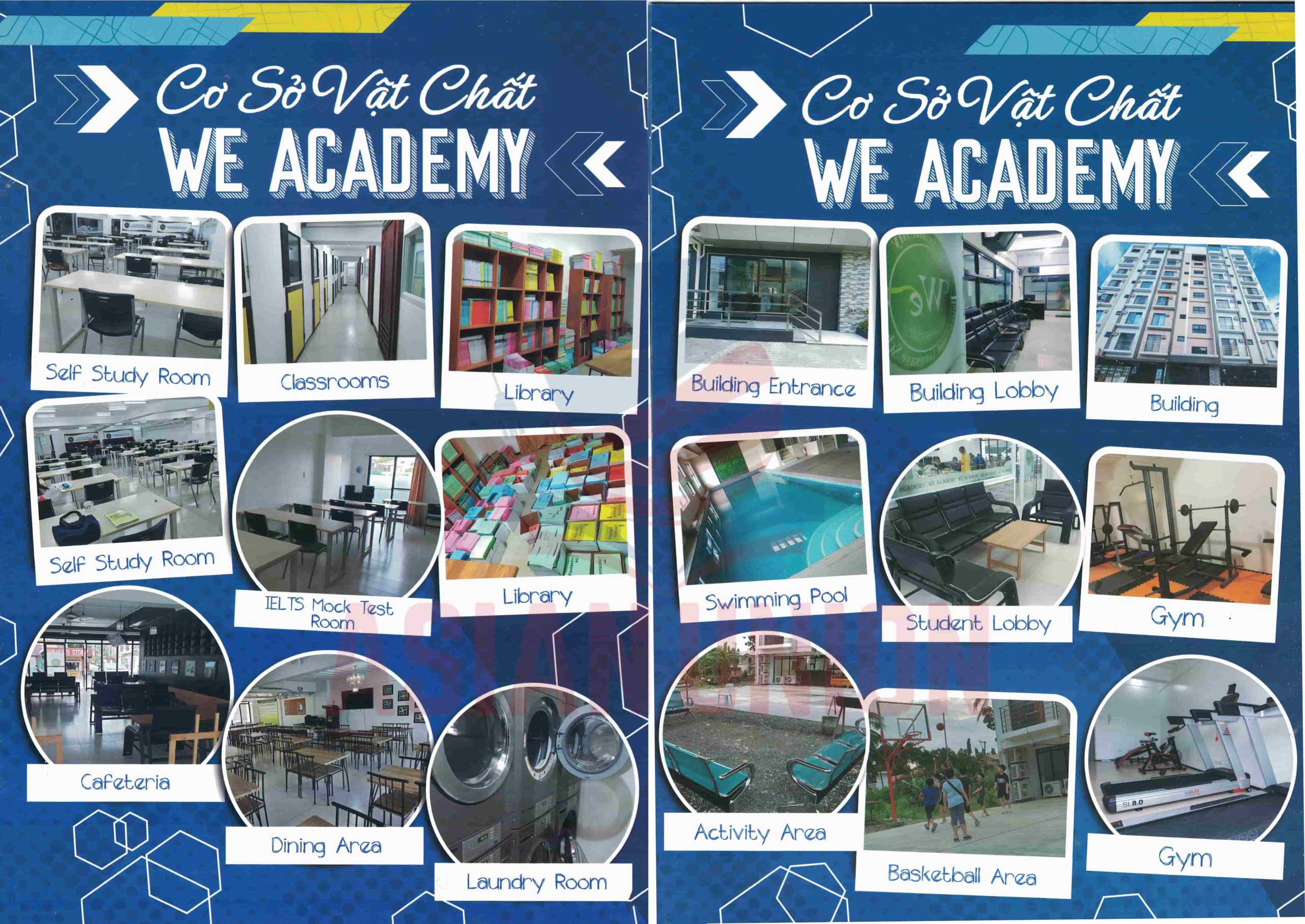 Cơ sở vật chất của trường Anh ngữ WE ACADEMY