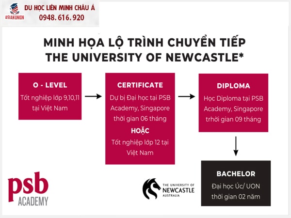 Du học Singapore chuyển tiếp đến Úc tại PSB Academy trường Đại học Newcastle Úc