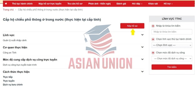 nộp hồ sơ làm hộ chiếu online tại nhà
