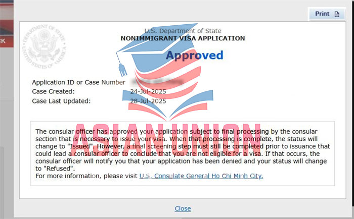 Học sinh du học LMCA đậu visa du học Mỹ bậc trung học