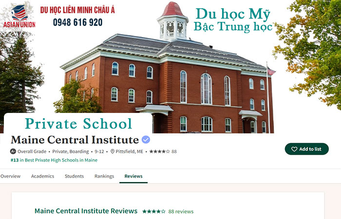 Đánh giá về trường trung học Maine Central Institute