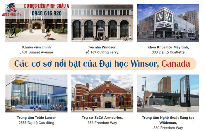 Các cơ sở nổi bật của đại học Windsor