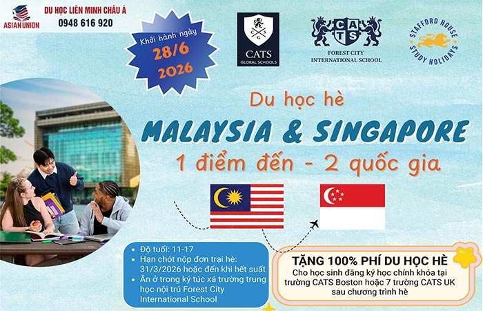 Lịch trình trại hè Malaysia - Singapore