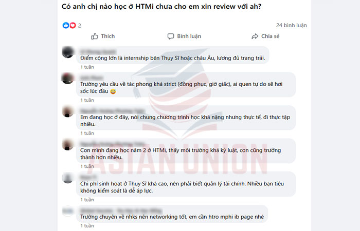 Review học viện HTMi Thuỵ Sĩ