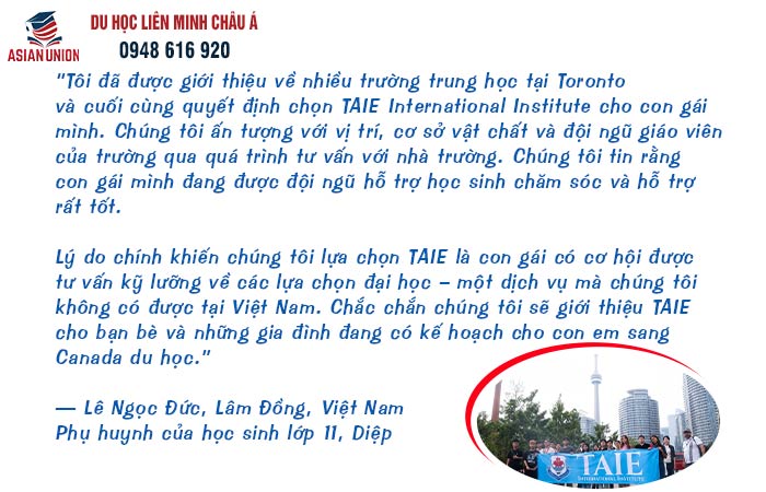 Review về trường trung học TAIE International Institute
